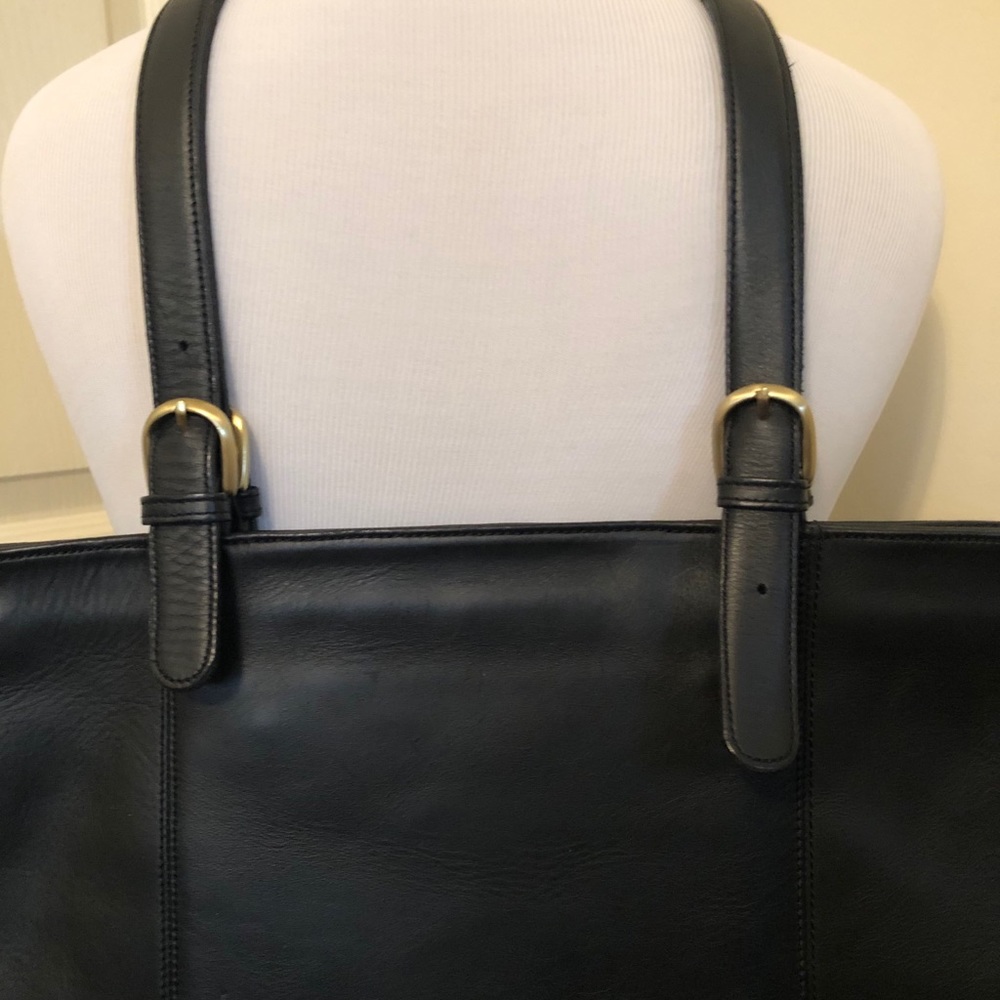 Black Leather Tote Bag - Picture 3 of 6